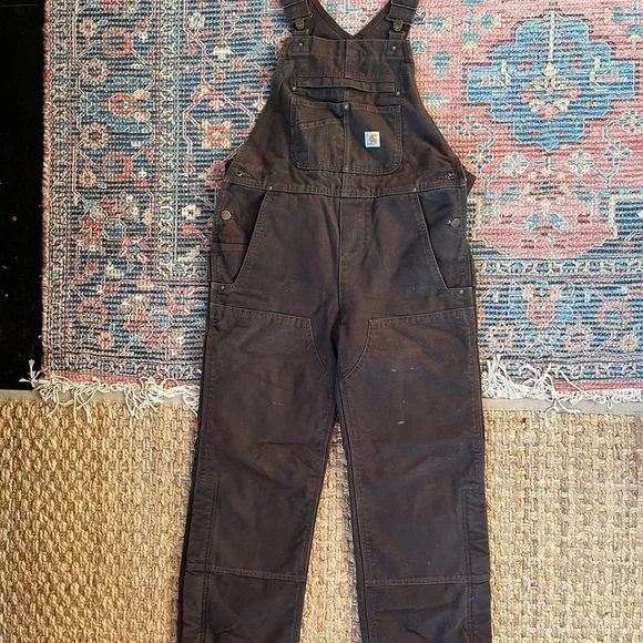 Carhartt Relaxed Fit Washed Duck Insulated Bib Overall - Picture 2 of 8